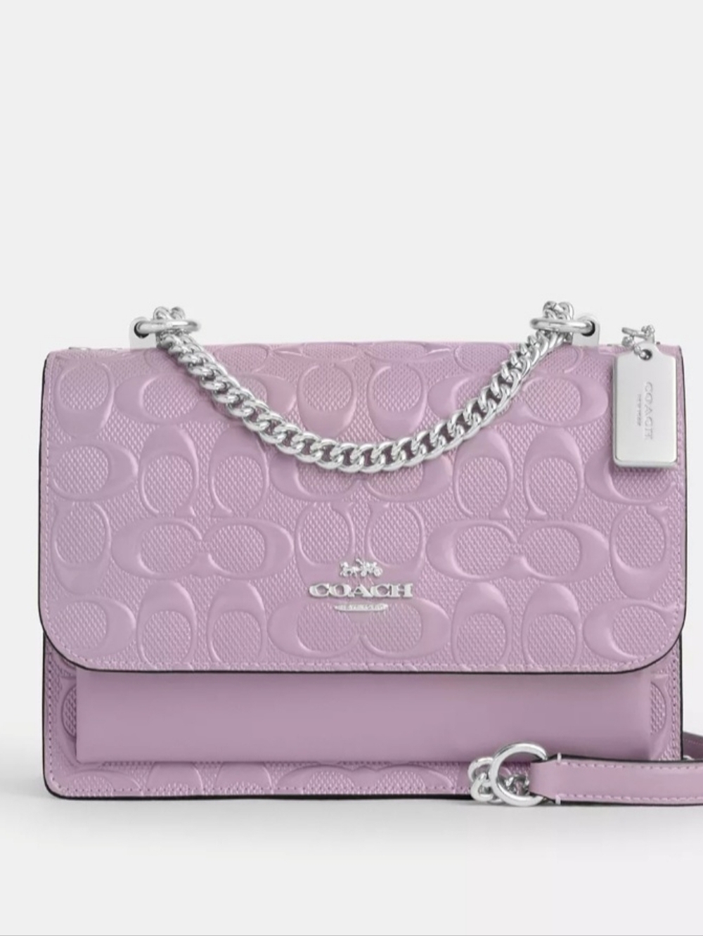 Coach Klare Embossed Signature Chain Shoulder Bag
